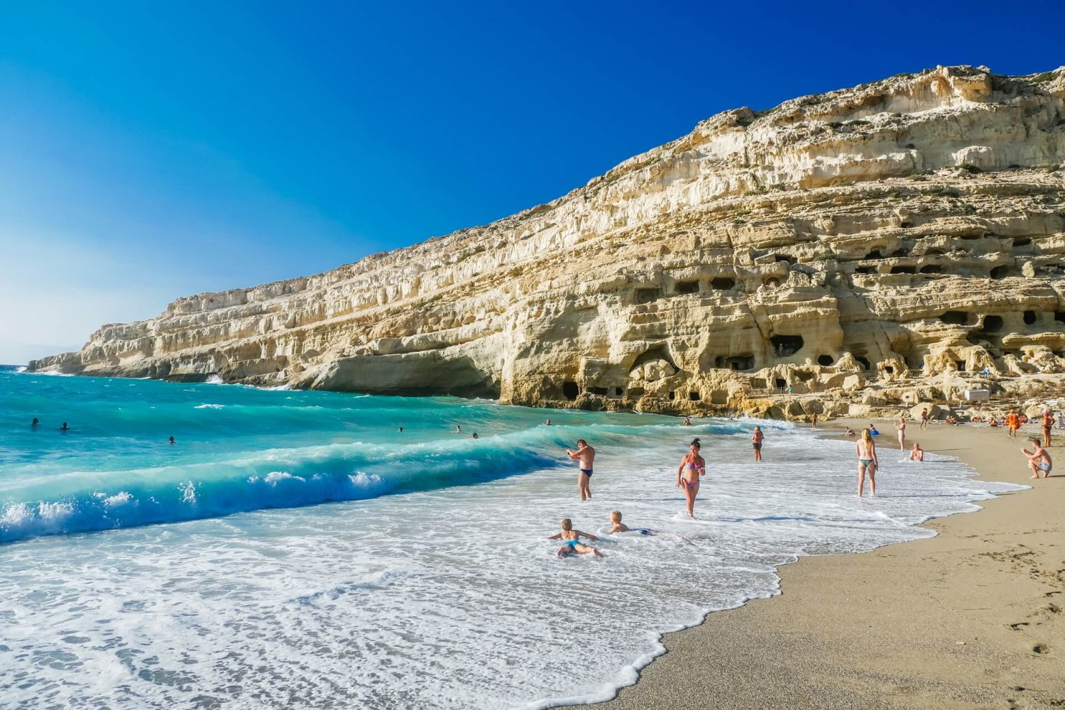 Matala Beach, Hippie Caves & Odigitria Monastery